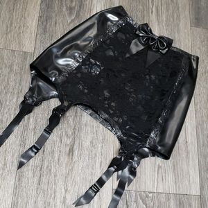 Latex and Lace Garter Skirt